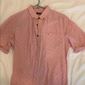 Farrah button up short sleeve (Pink)